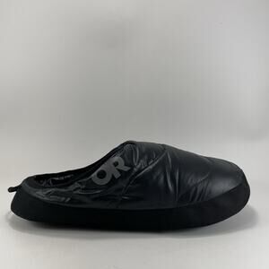 Outdoor Research Tundra Aerogel Booties Mens Medium Black Camp Slippers Puffer